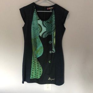 Desigual tunic dress with cap sleeves
